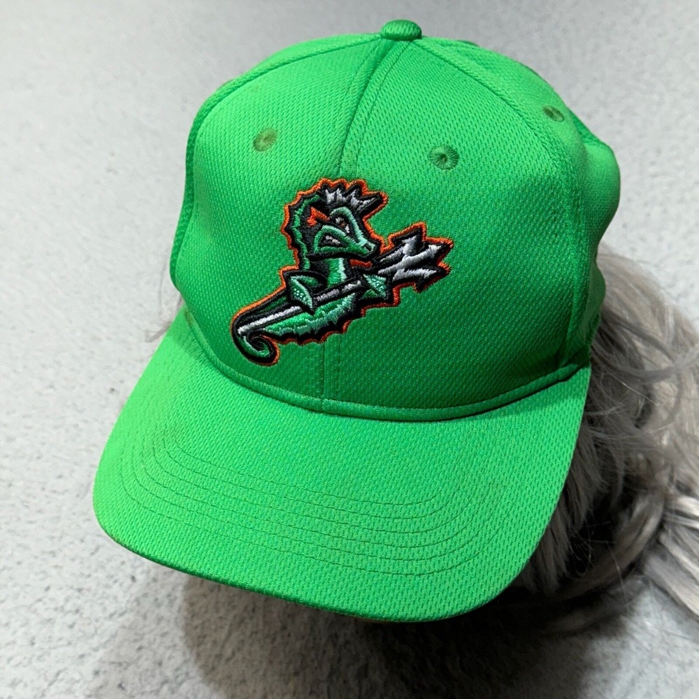 Norfolk Tides Hat Cap Strap Back Green Streetwear Retro Rare MiLB Youth